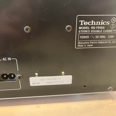 Technics RS-TR165 Dual Cassette Deck Auto Reverse, Hi Speed Recording, Dolby B/C, Nice, JAPAN image 2