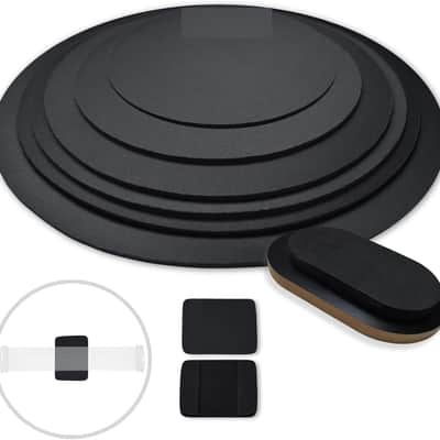 Drum Mute Pads Set – 8 Pc Drum Silencer Pads For Quiet Practice – Includes Practice Pads for 8"/10"/12"/13"/14"/16", 1 Bass Mute, 1 Snare Wire Mute image 1