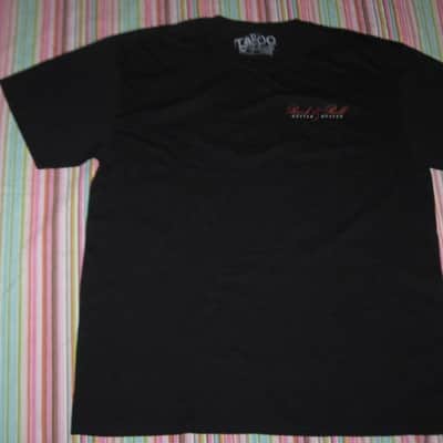 new old stock (NO paper hang-tag) A+ Taboo Rock Rock and Roll Guitar Heaven Shirt (XL) Black T shirt w/ many iconic guitars graphic (NO packaging) image 7