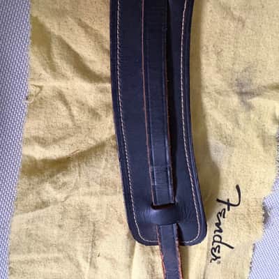 Fender Leather strap original 1965 - Black image 7