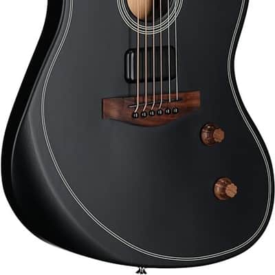 Fender Acoustasonic Standard Jazzmaster Electric Guitar. Black TGF33 image 2