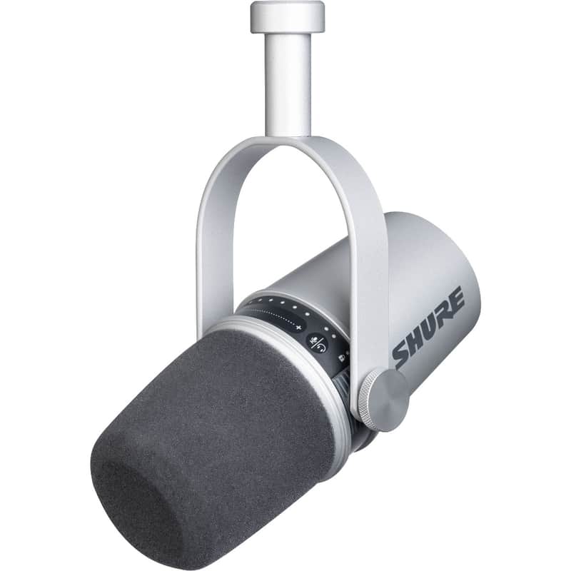 Shure MV7 Podcast Microphone - Silver image 1