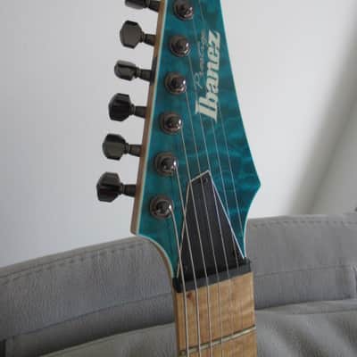 Ibanez RG752MQFXS 2016 - Transparent Aqua Blue image 3