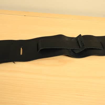 LM Leather Guitar Strap 3" Inch Bass Padded Cushion Black image 2