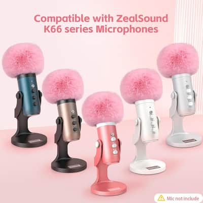Blue Yeti Pop Filter For Blue Yeti Microphone,Mic Foam Cover With Furry Windscreen Muff Windshield For K66/Yeti/Yeti X/Nano/Yeti Pro/Am8/Solocast And More Usb Mics (Pink) image 5