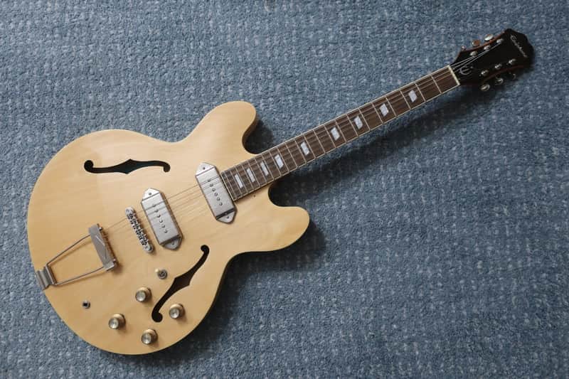 2021 Epiphone Casino Dot Guitar Reissue Natural Blonde Near Mint P 90s ES-335 Dot image 1