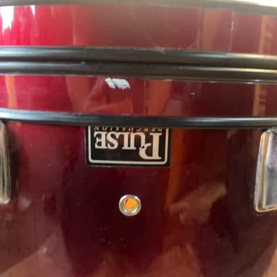 Pulse percussion Wine Red 22" kick drum image 4