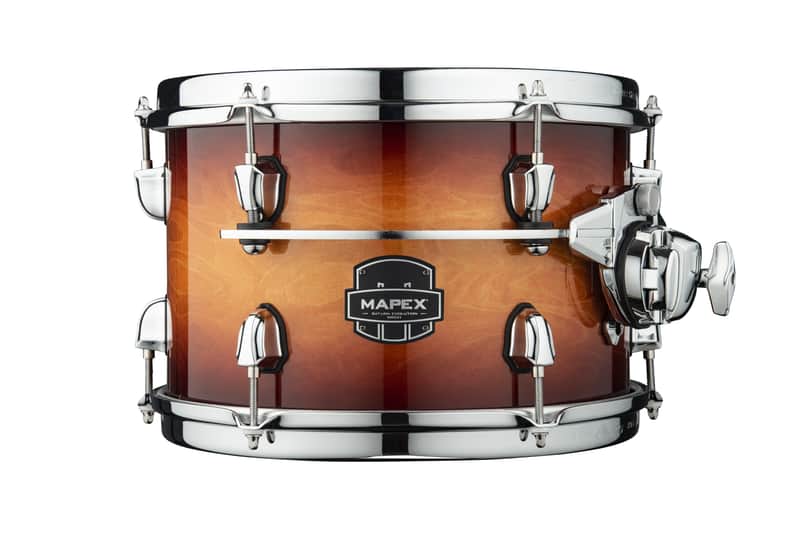 Mapex Saturn Evolution 10x8" Exotic Sunburst Lacquer w/Chrome Hardware Drum Rack Tom Tom Birch-Walnut | NEW | WorldShip | Dealer image 1