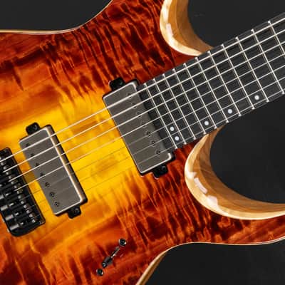 Mayones Duvell 7 Elite Curly Poplar - Lava Burst image 13