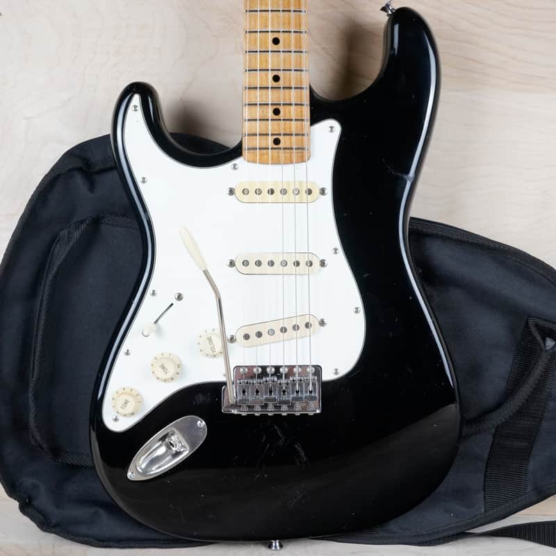 Fender CST-50LH Left Handed Stratocaster '68 Reissue MIJ 1986 Black Vintage Japan Fujigen Lefty w/ Bag image 1