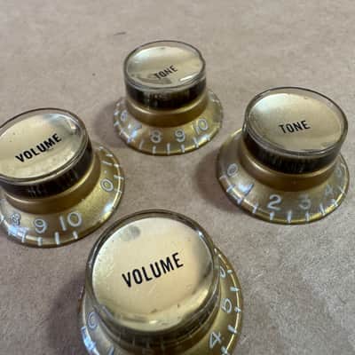 Gibson Vintage 1967 Gold Reflector Knobs Les Paul ES-335 330 175 1968 1969 1970 image 3