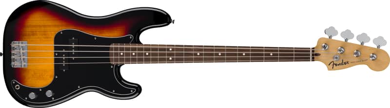 Fender Standard Precision Bass Laurel FB Black Pickguard 3-Color Sunburst