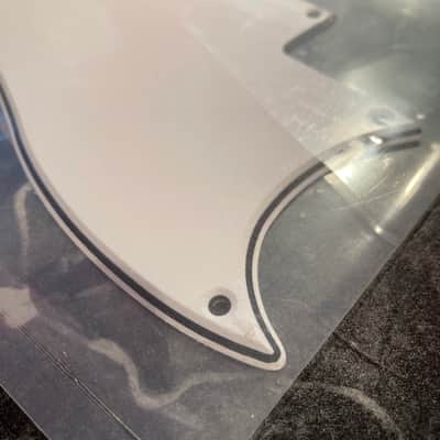 WD Pickguard for Gibson SG Standard '61 Reissue Half Face White 3 Ply WIDE BEVEL MADE IN USA image 2
