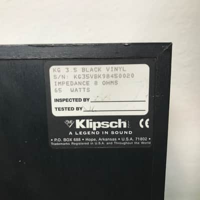 Klipsch KG 3.5 Black Floorstanding Speaker Pair image 11