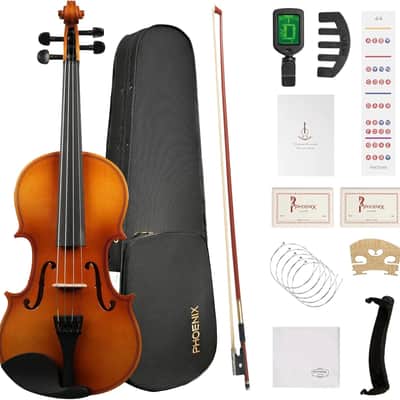 OEM Full Size 4/4 Beginner Violin Kit for Adults – Ready-to-Play Set with Case, Bow, Strings, Tuner & Accessories – Perfect for Students & School Orchestra 2025 - Polished image 1