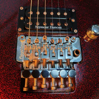 2009 ESP Maverick MV 27 frets, SADO CUSTOM SHOP Factory, Black & Red Sparkle Flake, MIJ JAPAN image 14
