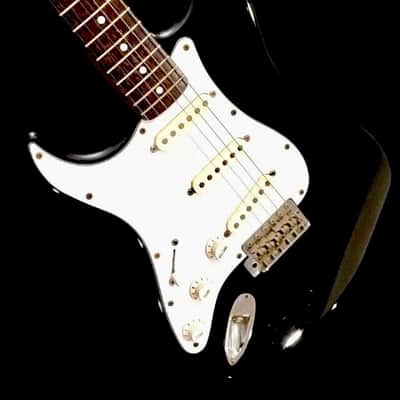 LEFTY! Vintage 1987 Fender Japan '62 Reissue Strat Squier Left Stratocaster Black ST362L NOS Relic HSC image 3