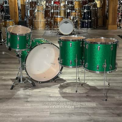 Ludwig Classic Maple 4pc Bonham Drum Set Green Sparkle image 2