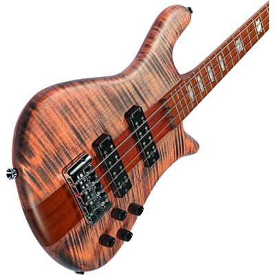Spector Euro 4 RST 4-String Bass w/ Roasted Maple Neck Aguilar Electronics and Gig Bag - Sundown Glow image 4