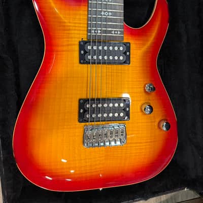2015 Schecter USA Custom Shop Sunset Classic II 7 Ace Burst FM/MAH ME image 1