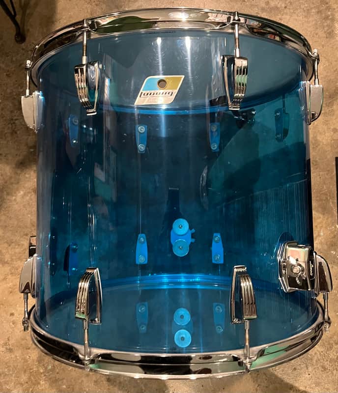 Ludwig Vistalite 18” floor tom 70s - Blue image 1