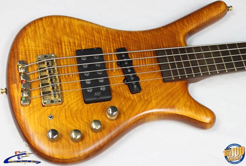 Warwick FNA Jazzman 5 String Bass w/ Gig Bag, Flamed Maple Top