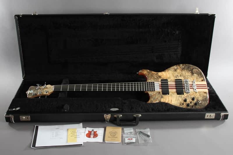 2016 Left-Handed Alembic Mark King 5 Deluxe Buckeye Burl ~Side LED's~ image 1