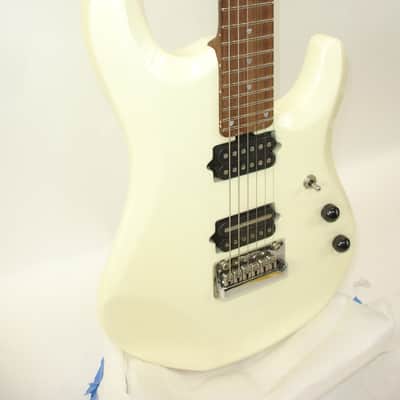 Ernie Ball Music Man John Petrucci JP6 Electric Guitar, White Pearl w/ Case image 3