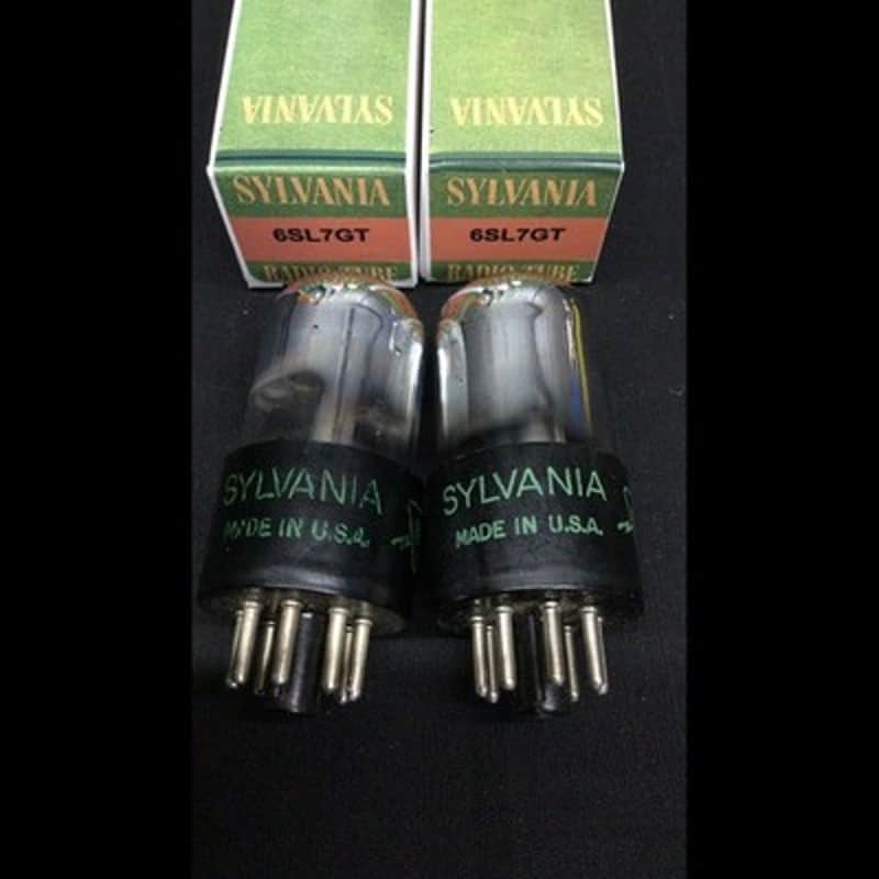 MATCHED PAIR SYLVANIA 6SL7GT Chrome Dome Premium Vintage VACUUM TUBES K.9698 image 1
