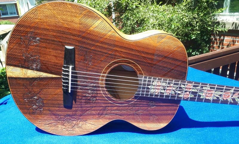 Blueberry Guitar Classical Nylon String 2023 - Hand Carved & Handmade image 1
