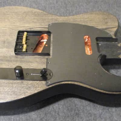 Swamp Ash Telecaster Body  2018 Black / Natural image 16