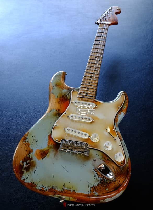 Fender Stratocaster Blue Gray Aged Relic Made in USA image 1