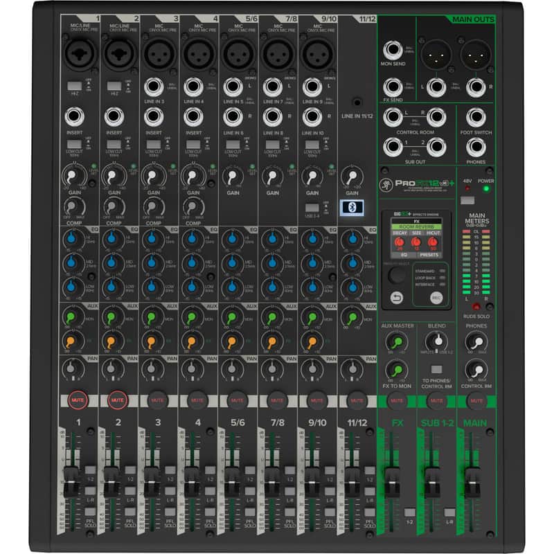Mackie ProFX12v3+ 12-Channel Analog Mixer with Enhanced FX and Bluetooth image 1