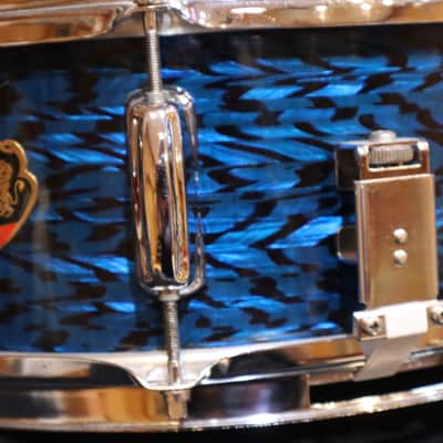 Lyra MIJ 5x14" Blue Agate Pearl 8-Lug Snare image 4