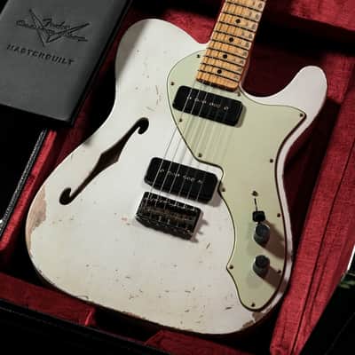 Fender Custom Shop Master Built 1960s Thinline Telecaster Relic Olympic White by Greg Fessler [R128542] (01/15) image 1