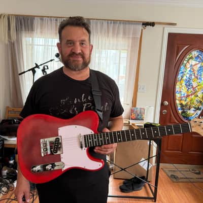 Schott Iron Dragon Tele-Style Electric Guitar – Custom Red Burst Metallic Finish image 9