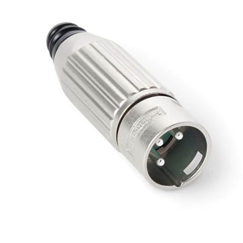 Switchcraft AAA3MZ AAA Series 3-Pin XLR Male Nickel Cable Connector Plug - Silver Pins image 1