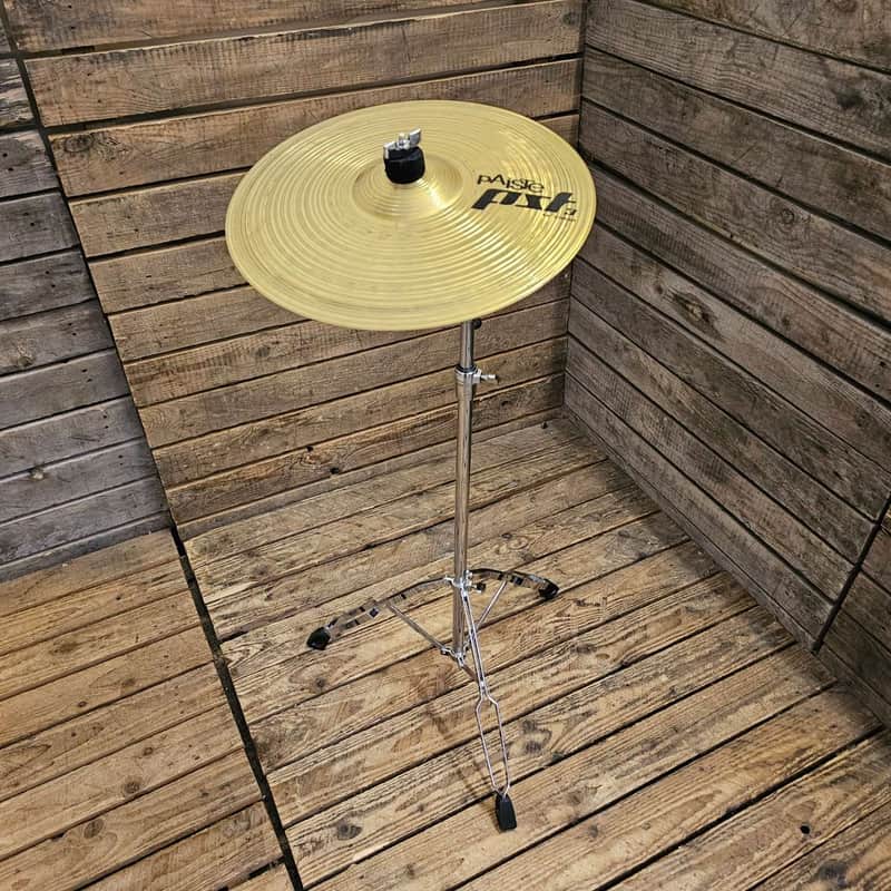 Crash Cymbal 14" Paiste PST3 With Pearl B790 Stand USED! RKC4P250326 image 1