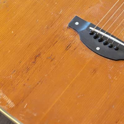 Vintage! 1950’s Kay Sherwood Deluxe Natural Acoustic Jumbo Guitar + Hard Case image 6