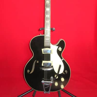 Silvertone 1966 Black 1446 Chris Isaak Guitar w/ Case image 1