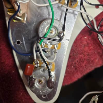 Fender Tex-Mex Loaded Stratocaster Pickguard, Parchment image 5