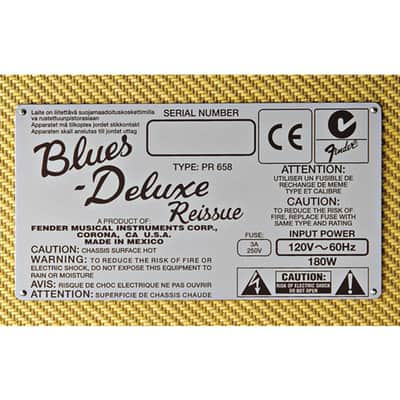 Used Fender Blues Deluxe Reissue 40-Watt 1x12" Tube Combo Amplifier image 8