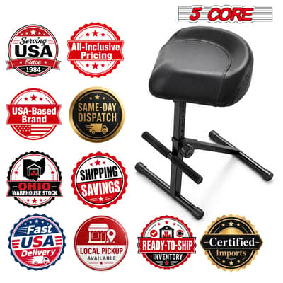 5 Core Guitar Stool 4 Inch Padded Drum Throne Adjustable Musician Seat for Drummers Guitarist image 10