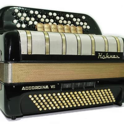 Vintage Hohner Accordina VII C Griff Button Accordion 120 Bass, made in Germany, with New Straps, Original Accordeone de Botones, 2671 image 4