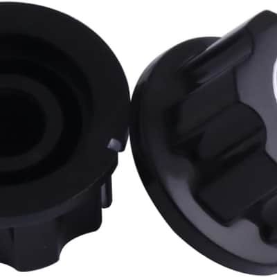 Guitar Potentiometer Control Knobs Volume Tone Knob Mini Effect Pedal Knob 6mm Shaft Black with Silver Cap for Guitar Bass or Effect Pedals and Amps Set of 4Pcs image 3