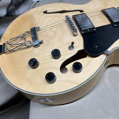 Glen Burton GE775-NT Chicago Hollowbody Archtop Jazz Box Guitar Natural image 6