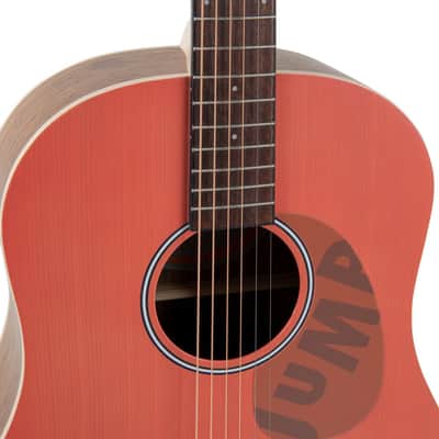 Applause AAS-69-O Applause Jump Series Dreadnought Slope Shoulders Solid European Spruce Top Maple Neck 6-String Acoustic Guitar - Peach image 4