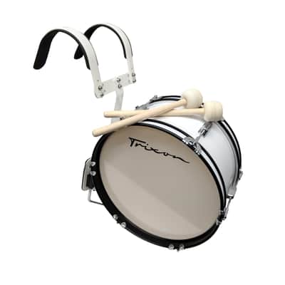 Trixon Junior Series II Marching Bass Drum – White image 4