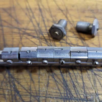 Vintage Rare 1965 Hagstrom Electric Guitar Bridge with Bridge Posts Luthier Parts image 1