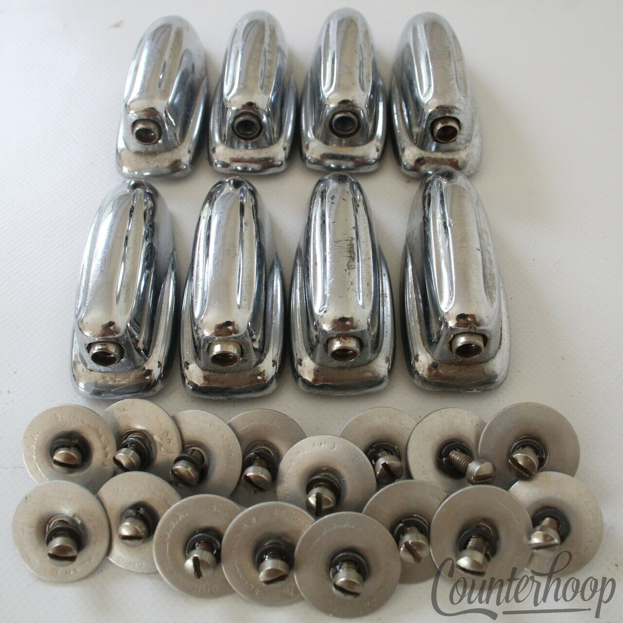 Slingerland 8x Radio King Lugs Bass Drum Chrome Stamped Alum.Washers Vintage 50s — main photograph